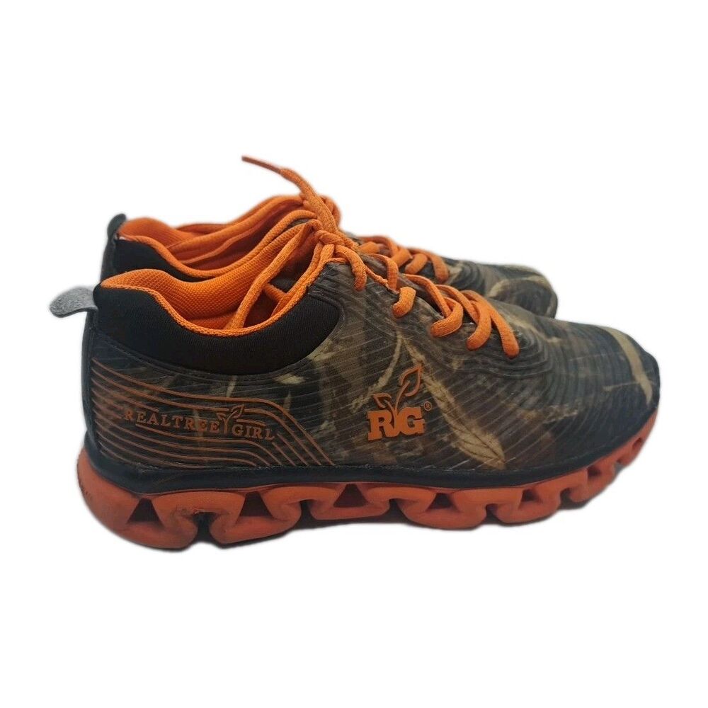 Realtree Girl Mamba Camo Orange Women's Size 7.5 M Hiking Hunting Sneakers EUC